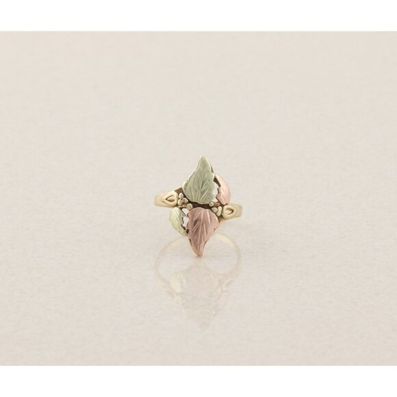 10k Yellow Gold Black Hills Gold Ring Size 4 3/4 Petite woman teen pinky - Picture 3 of 7